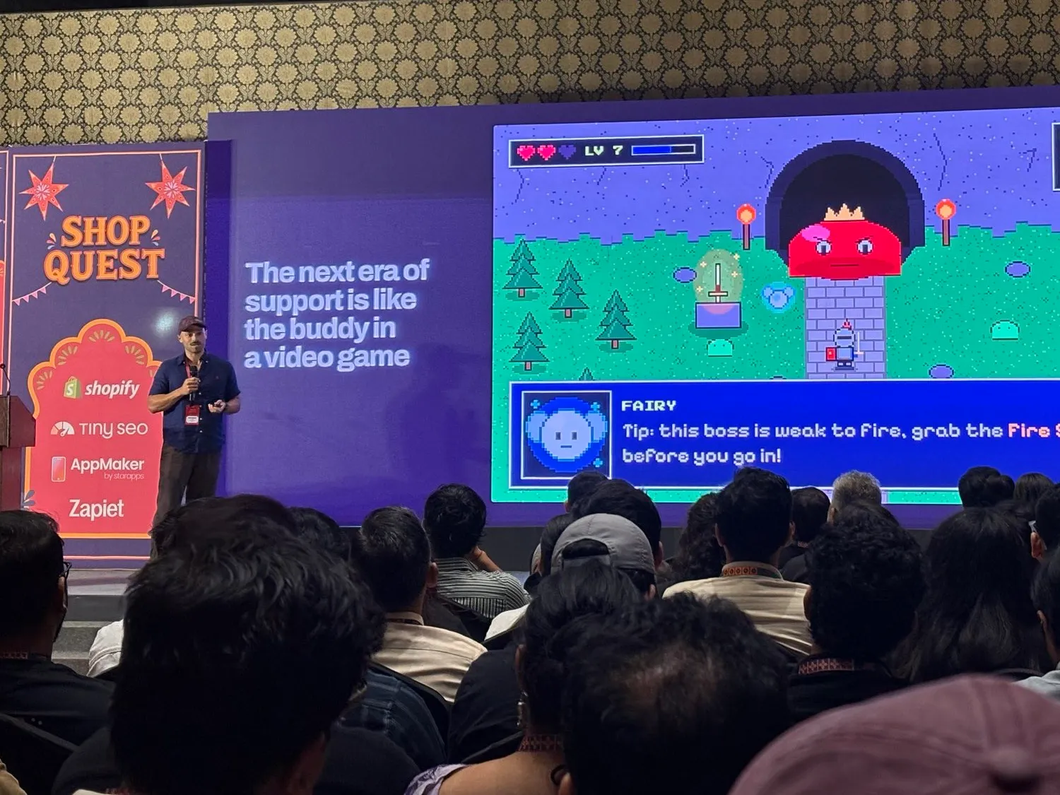 Sandesh on stage at Shop Quest in Bangalore